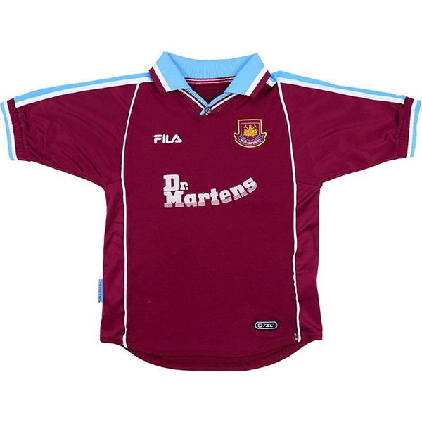 Thailande Maillot Football West Ham United FILA Domicile Retro 1999 2000 Rouge